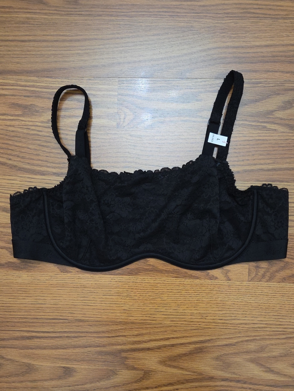NEW Victoria's Secret PINK Wink Unlined Black Lace Bra/ Large